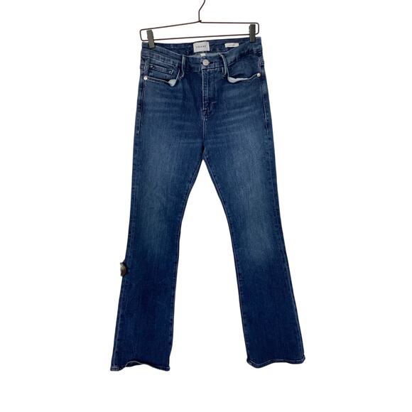 Frame Women's Denim Le Mini Bootcut Jeans Cowgirl Western Rancher Blue Size 29 - Picture 1 of 10